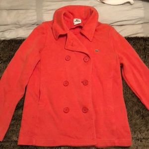 Lacoste coral pea coat
